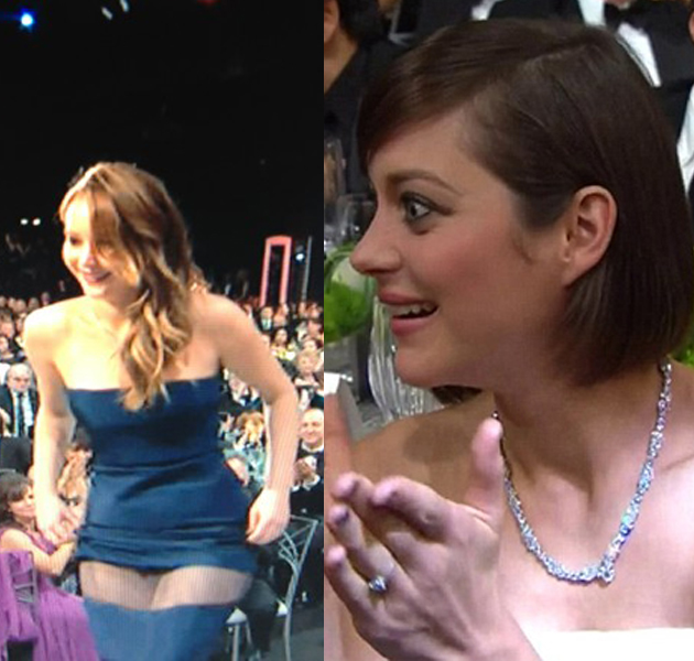 ¿Se le llegó a caer el vestido a Jennifer Lawrence en los SAG Awards? 