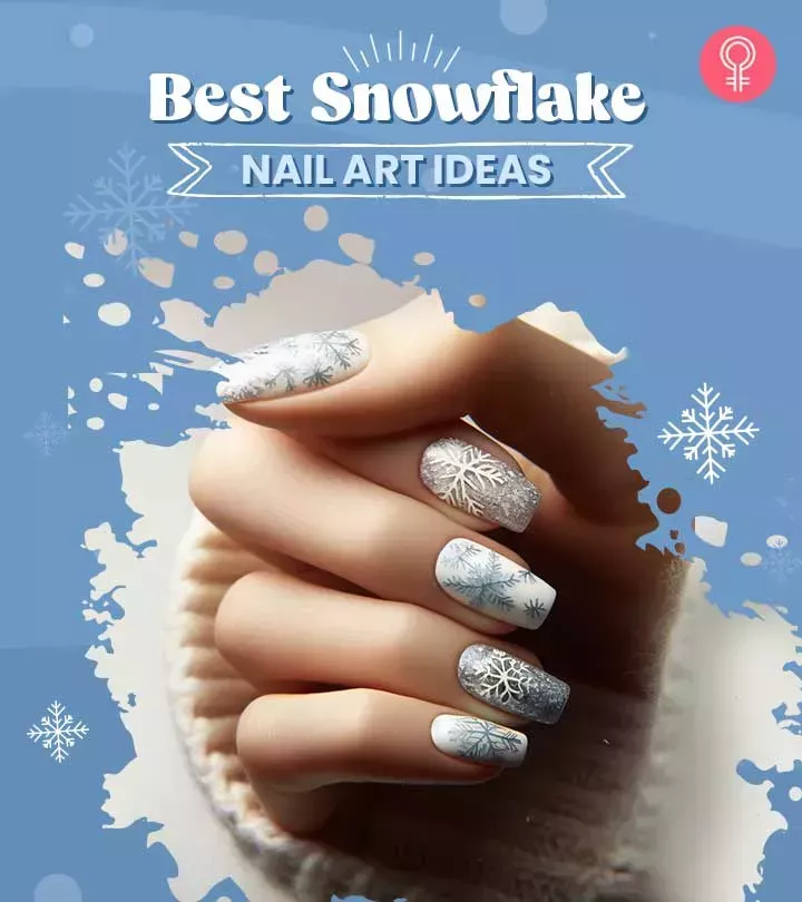 Las 35 mejores ideas de decoración de uñas con copos de nieve para este invierno